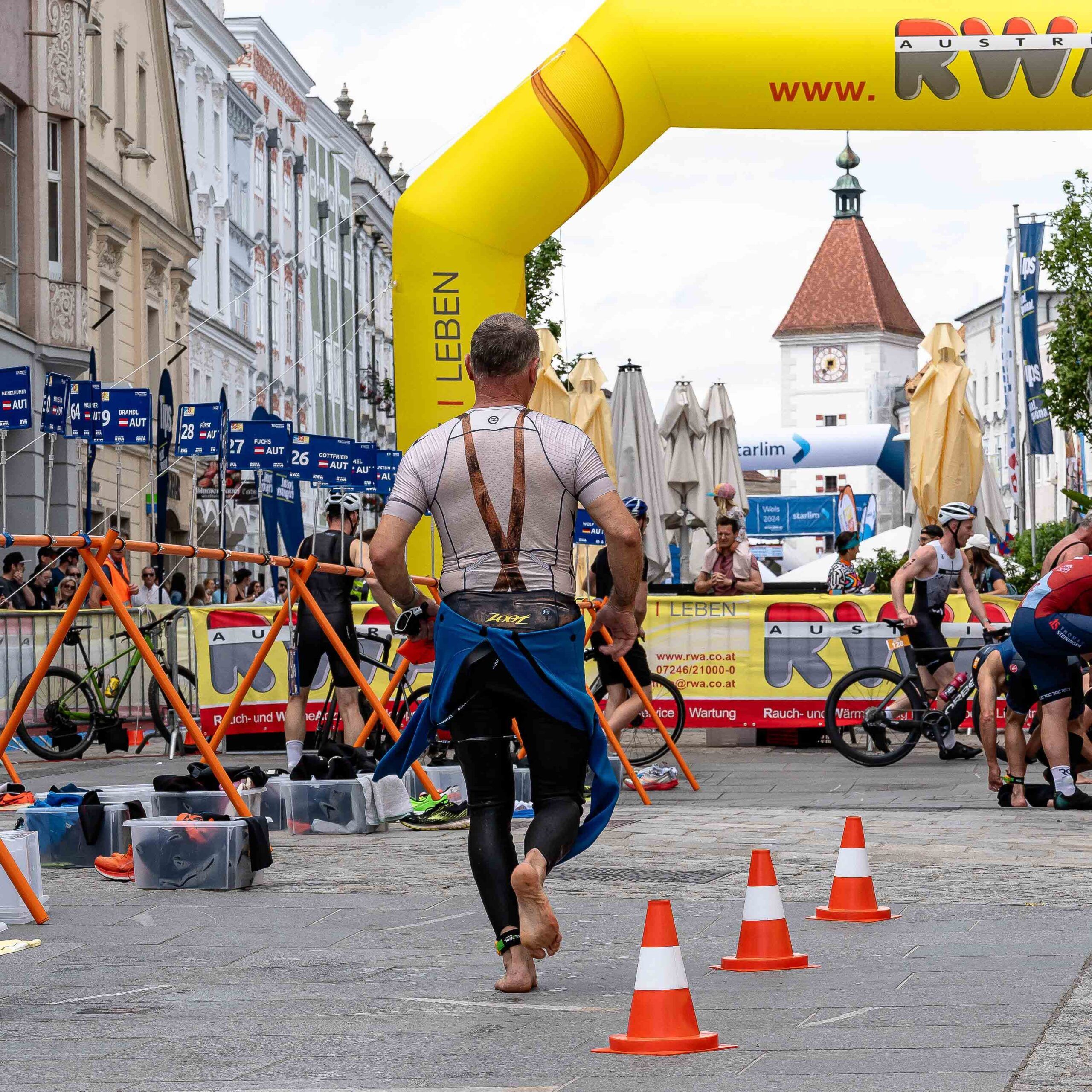 Triathlet in Lederhose