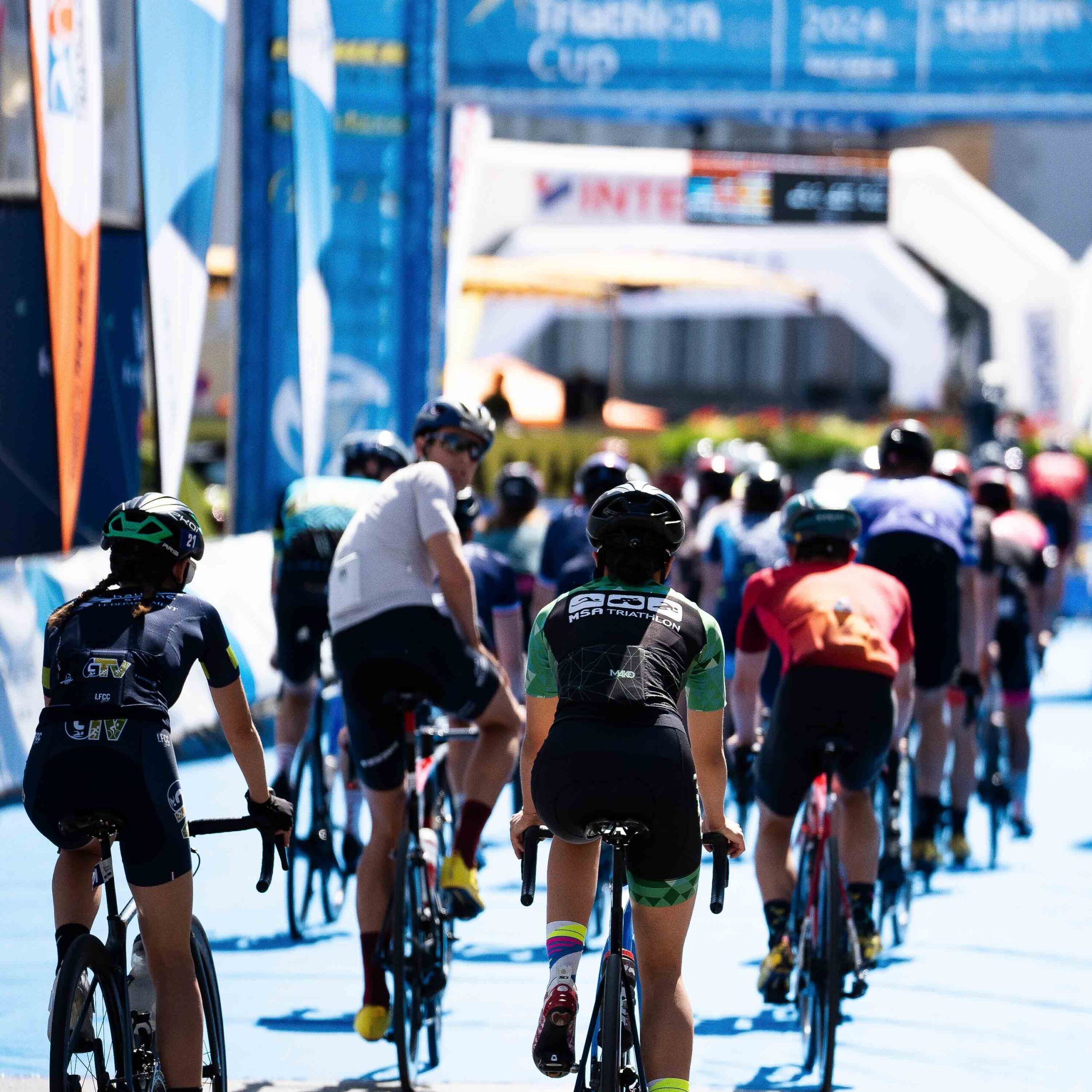Radfahrer beim Fun Race in Wels